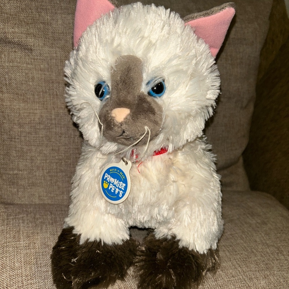 Build-A-Bear Promise Pets Cream and Brown Plush Cat